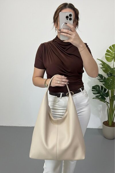 Store حقيبة كتف نسائية كبيرة الحجم من ديفاين