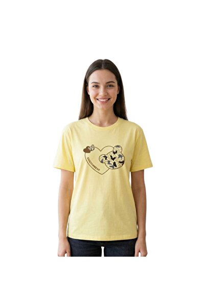 Enfield & Co. Print Enfield&Co Women's T-Shirt Heart-Rabbit Yellow