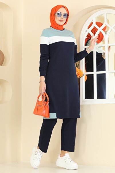 ModaMerve Garni Detaylı İki İplik Takım 2794SL432-MS Laci&Mint