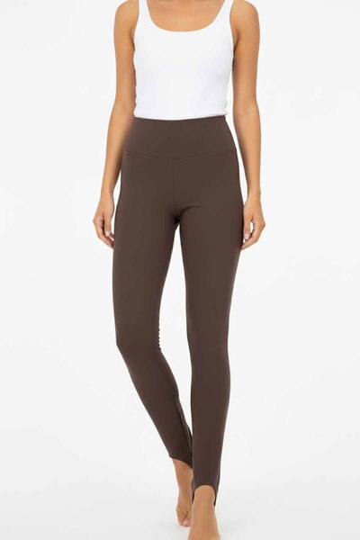 vynor atelier Women's High Waist Inside Fleece-Lined Winter Stirrup Leggings ...