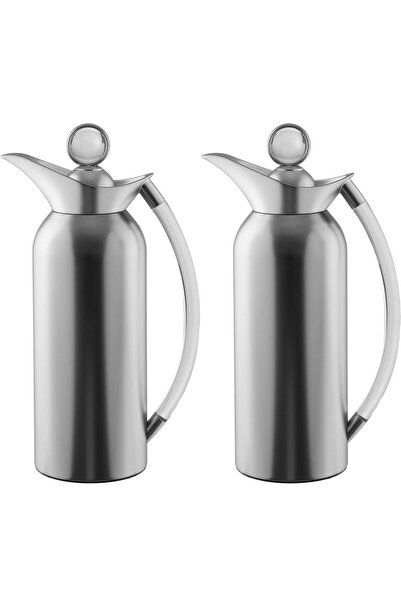 Generic طقم ترمس ثريا من معرض السيف، سعة 1/1 لتر، مصنوع من الزجاج من الداخل، ...