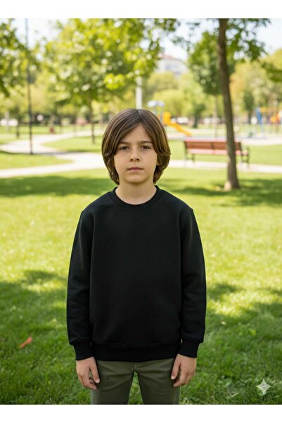 COSBA kids wear Unisex 3ip Swea simplu cu fleece în interior tricou