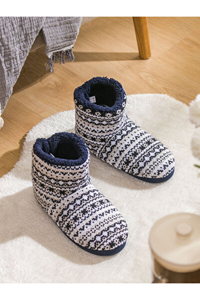 Deniz Terlik Plush Soft Men's Home Boots |   Panduf Men's |