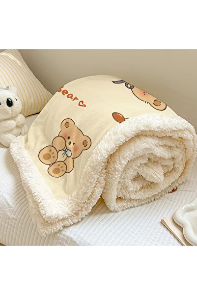 Generic Velvet fleece blanket, Suitable for home bed, office, shawl, sofa, na...