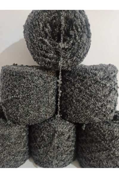 İPEK YÜN İPLİK DÜNYASI Buklet Knitting Yarn (Dark Grey) 100Gr
