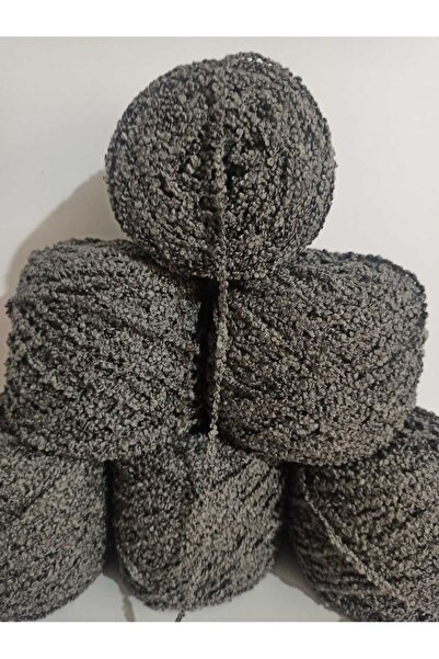 İPEK YÜN İPLİK DÜNYASI خيط بوكليت للحياكة (رمادي) 100 جرام