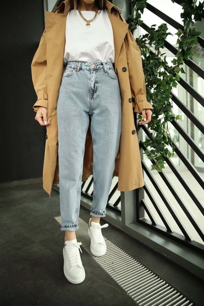 sion jeans Snow Mom Washing New Generation Comfortable High Waist Cool Women's Jean Pants