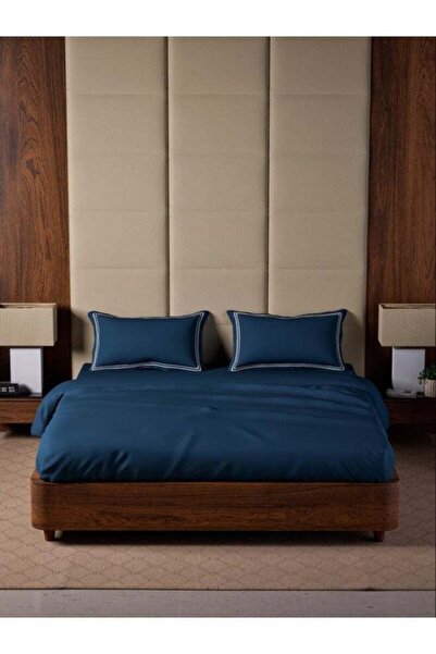 MULBERRY LIVING ملاءة سرير مسطحة، قطن 100%، 500 خيط، مقاس كوين، لون فاخر، مع ...