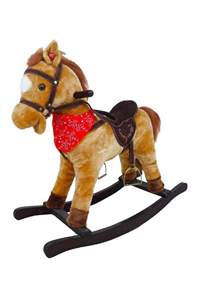 Generic Baby Toy Musical Rocking Horse Made of PP Cotton with Soft Padded Sad...