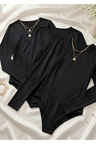 Loule Women's 3-Pack Advantage Pack Long Sleeve 95% Cotton Snap-On Bodysuit T...