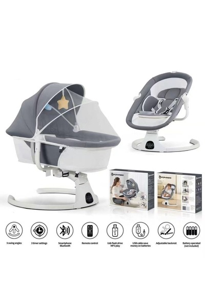 OEM Electric Cradle with Remote Control and Bluetooth Connection S028 Dark Gray