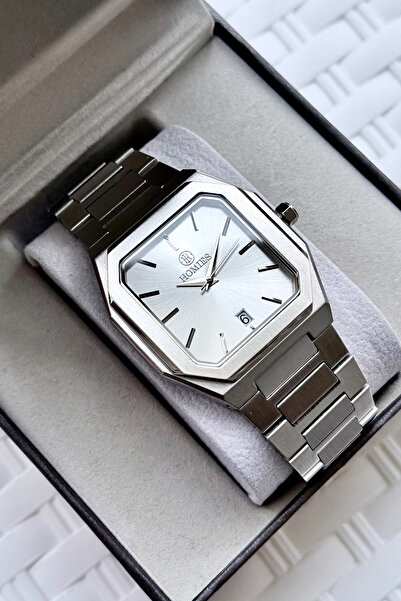 Homies Men's Wristwatch Silver Color Steel Band 2 Years Warranty Gift Box and...