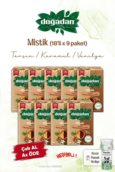 Doğadan 9 Packs of Mystic Tea Bags 18 Pieces and Rosie