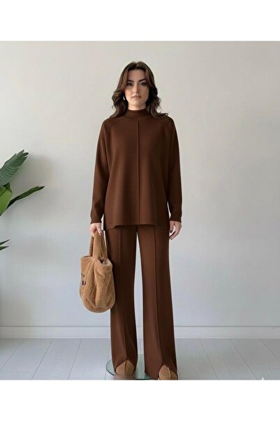 HELNORA طقم ملابس نسائية من التريكو يتكون من سترة نصفية وبنطلون