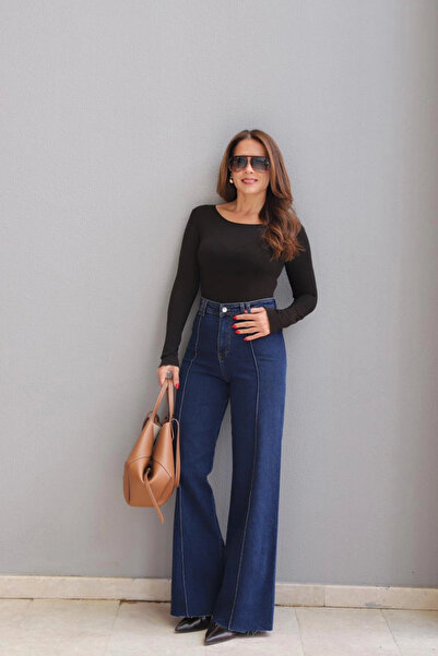 Purple by Banu Navy Blue piped Jean Pants