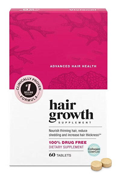 Viviscal Professional برنامج مكمل غذائي لنمو الشعر، قوة إضافية، 60 قرصًا