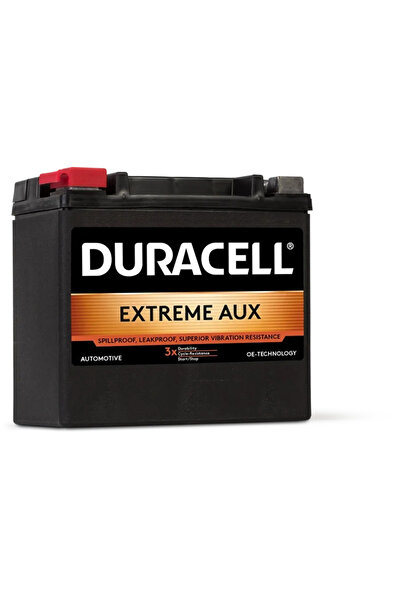 Duracell EXTREME AUX AKÜ 12 AMPER 12 VOLT 200 EN AGM STAR-STOP BESLEME AKÜSÜ ...