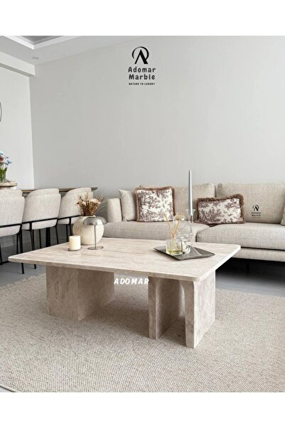 adomarmarblehandmadeandluxury Traverten Orta Sehpa