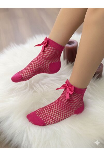 BEGONYA BEBECE KIDS Șosete pentru fetiță 2/10 ani cu fundă din plasă (3 perechi)