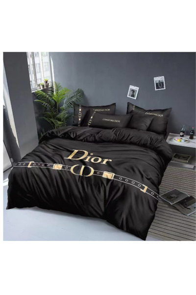 LAOBAN طقم ملاءات سرير 6 قطع من القطن، أسود، مقاس كينج