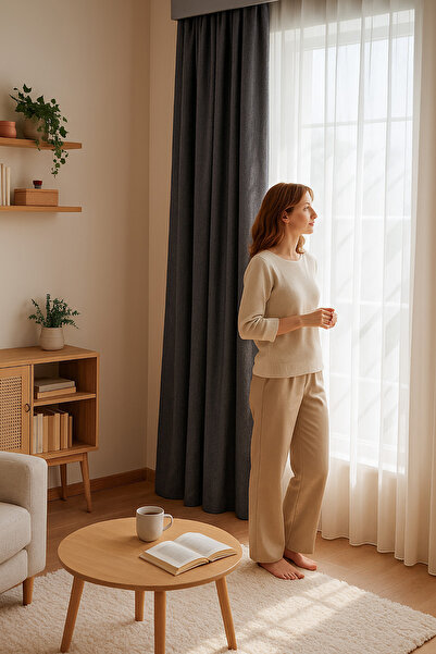 QUBA DECO Decorative Stylish 5% Glitter Natural Soft Flowing Background Curta...