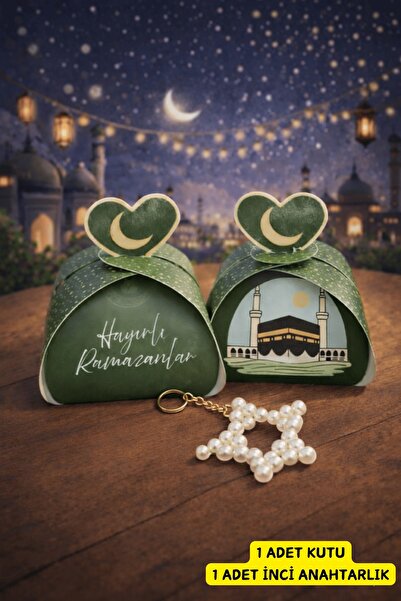 Emtory Home Anahtarlık Hediye | Ramazan Konsept Kutulu İnci Yıldız Anahtarlık...