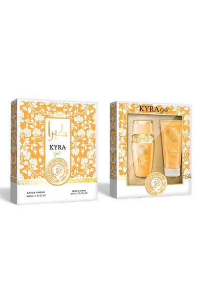 Afaq KYRA Gold (Afaq) Women's Gift Set – Oriental Eau de Parfum 100 ml + Body...