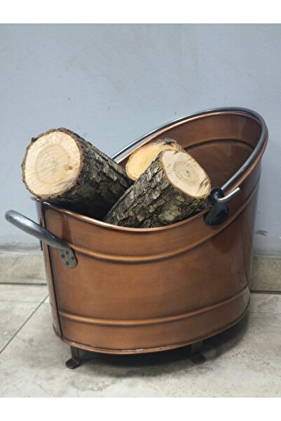 flamestove FS-2280 Oval Ayaklı Bakır Renkli Odun Kovası