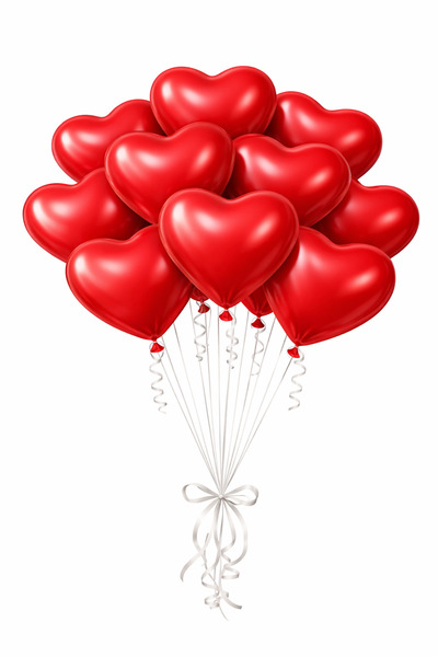 eğlencemarketi 10’lu Kırmızı Kalp Balon Seti – 12 İnç – Doğum Günü & Sevgilil...