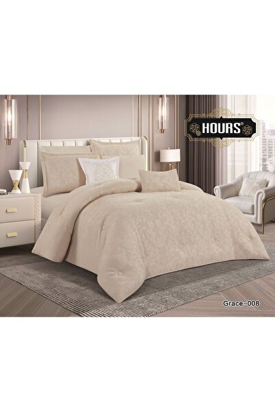 HOURS Grace Jacquard Luxury Summer Bedspread Set, 4 Pieces