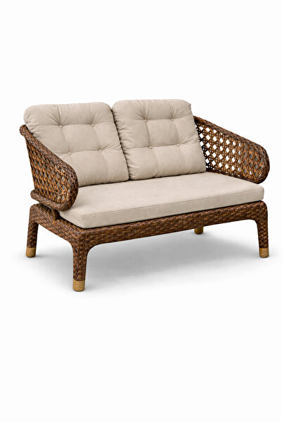 Çavdar Group Cenevre 2'li Raddan Koltuk 2 Kişilik El Örmesi Bank Bahçe Balkon...