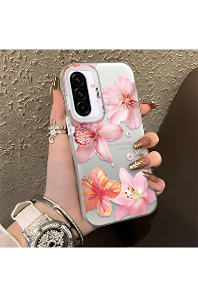 ucuc Samsung Galaxy A36 Uyumlu Çiçek Desenli Mat Parlak Yüzey Darbe Koruma Re...