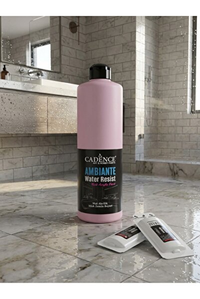 Cadence Ambiante Fayans Tezgah Boyası AW-38 Toz Pembe 500 ml Islak Zemin Suya...