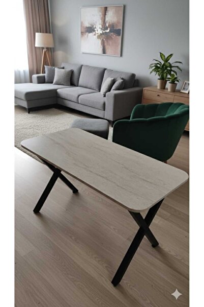 BAMBEDS MOBİLYA Treverten Masa Yemek Masası Balkon Masası Çalışma Masası 60x1...