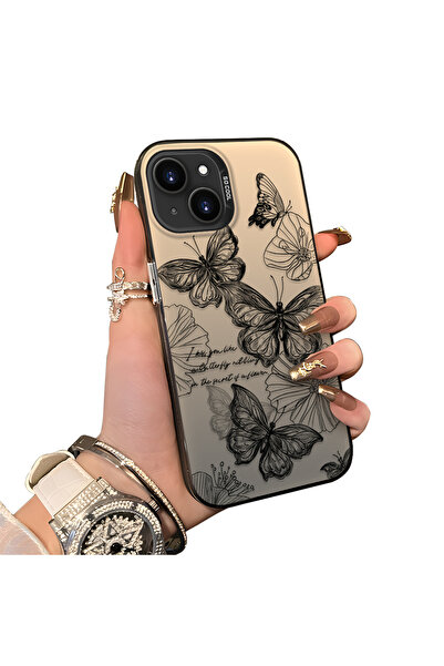 ucuc حافظة حماية من الصدمات ذات سطح لامع فضي اللون متوافقة مع هاتف iPhone 14 ...