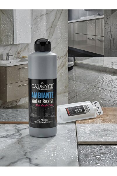 Cadence Ambiante Islak Yüzey Boyası AW-44 Gri 250 ml Islak Zemin Suya Dayanık...
