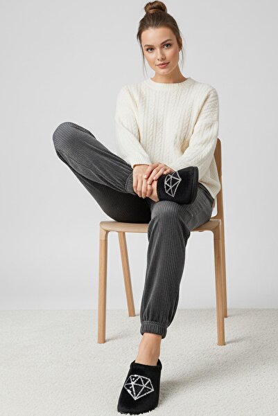 GEZER Winter Comfortable Sole Embroidered Casual Women's Home-Carpet Slippers