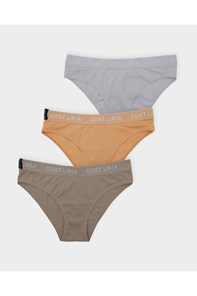 GOST LİRİA - Pure Stone Women's Slip 3-Pack - Multi-Colored