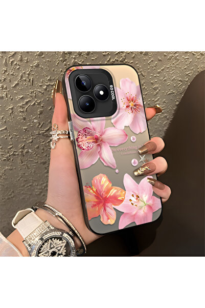 ucuc جراب Realme Note 50 4G متوافق مع نمط الزهور ذو سطح لامع غير لامع وحماية ...