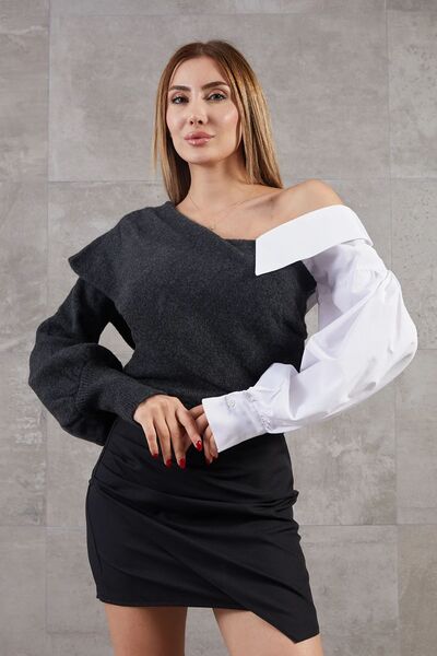 nutika Single Sleeve Knitwear Single Sleeve Shirt Sweater