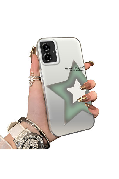 ucuc حافظة متوافقة مع هاتف سامسونج جالاكسي A06 بنمط نجمة وسطح لامع غير لامع و...