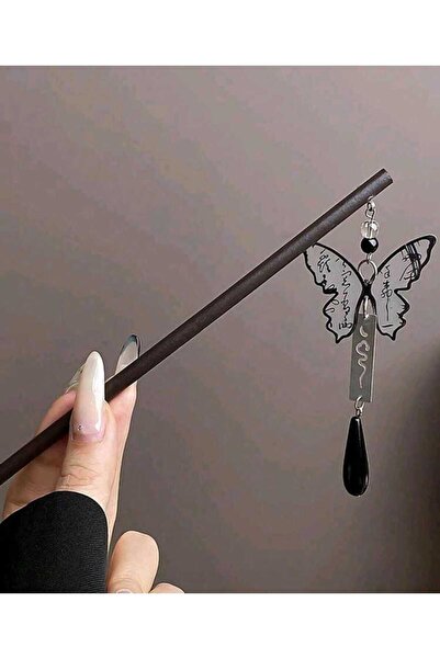 skycott Chinese Bun Hair Clip with Butterfly Detail