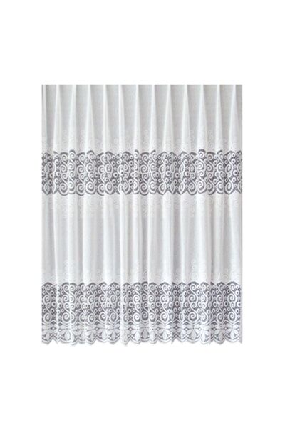 TREI STEJARI Perdea de Pascani, model 51257, 400 cm x 160 H, albă