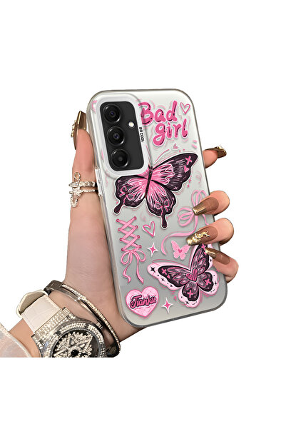 ucuc حافظة حماية من الصدمات ذات سطح لامع فضي ملون متوافقة مع هاتف سامسونج جال...