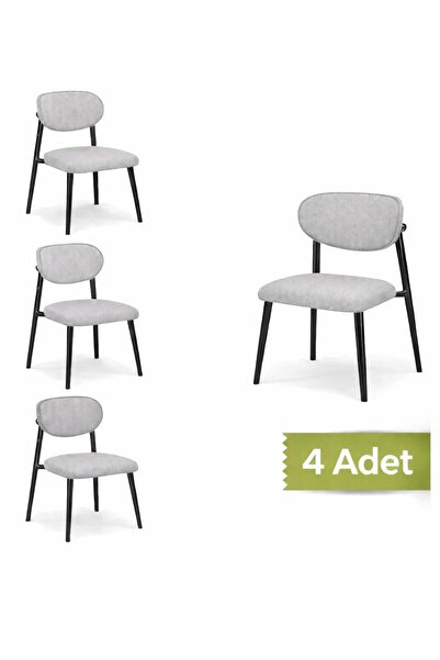 Avenza Furniture AVENZA LİVİNG Polo 4’lü Metal Ayaklı Modern Mutfak Sandalyes...