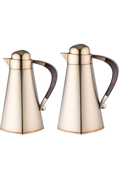 Generic طقم ترمس اليمامة من معرض السيف، قطعتان، 0.7/1 لتر، مادة داخلية زجاجية...