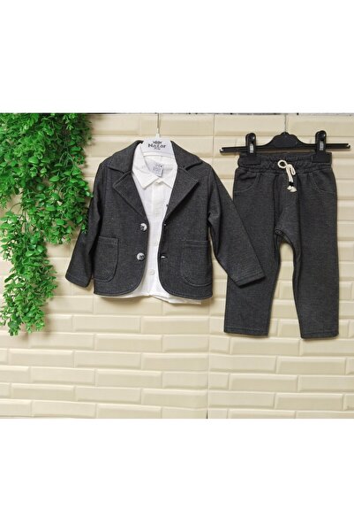 Nazar Kids erkek bebek gömlekli blazer ceketli takım