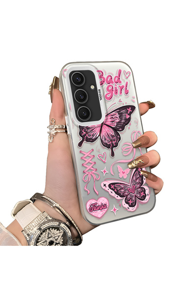 ucuc حافظة حماية من الصدمات ذات سطح لامع فضي اللون متوافقة مع هاتف سامسونج جا...