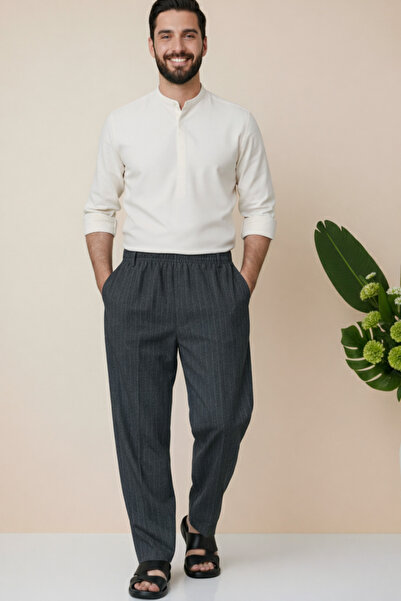 Üstün Online Hacı ve Umre İçin Günlükte Şık Kesim Rahat Kalıp Erkek Şalvar Pa...