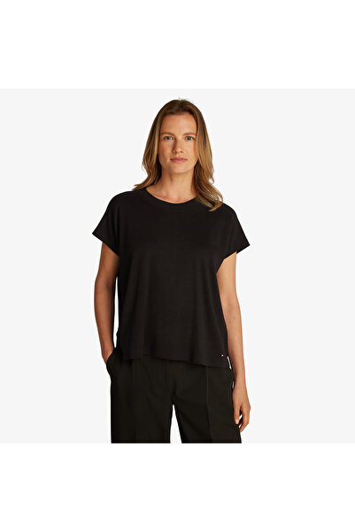 Tommy Hilfiger Relax Modern Cody Sleeve Kadın Siyah T-Shirt
